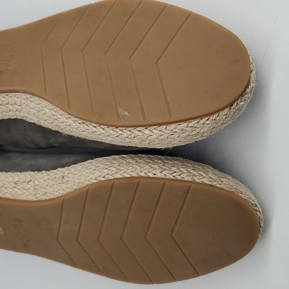 Eileen Fisher Tour Nubuck Espadrille Flat Graphite Size 6.5 - Picture 8 of 11